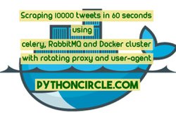 Scraping 10000 tweets in 60 seconds using celery, RabbitMQ and Docker cluster with rotating proxy