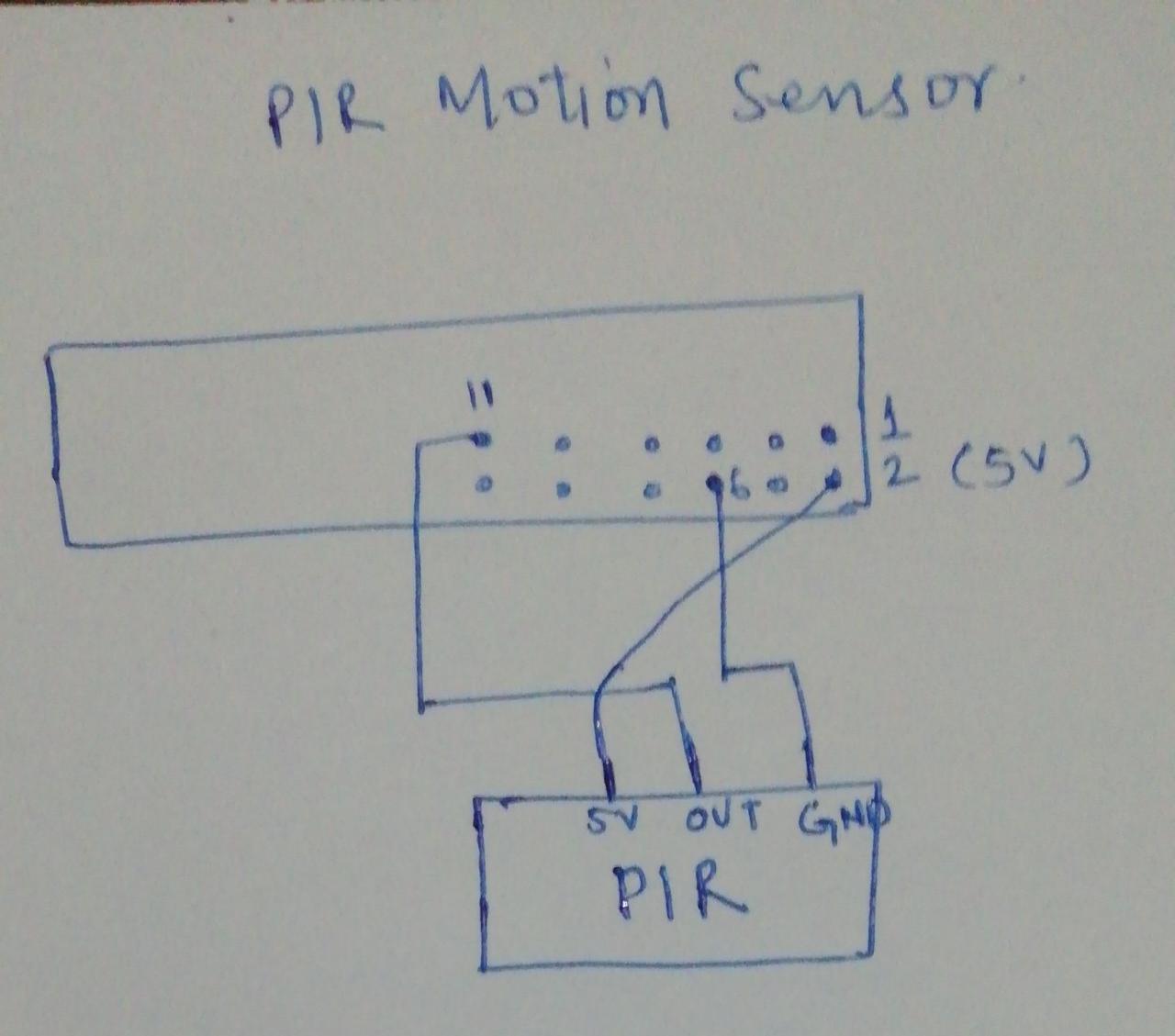 pir motion sensor connections