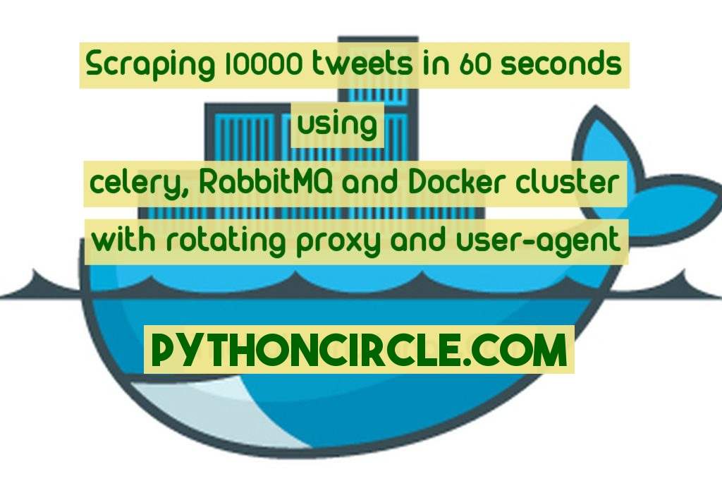 Scraping 10000 tweets in 60 seconds using celery, RabbitMQ and Docker cluster with rotating proxy